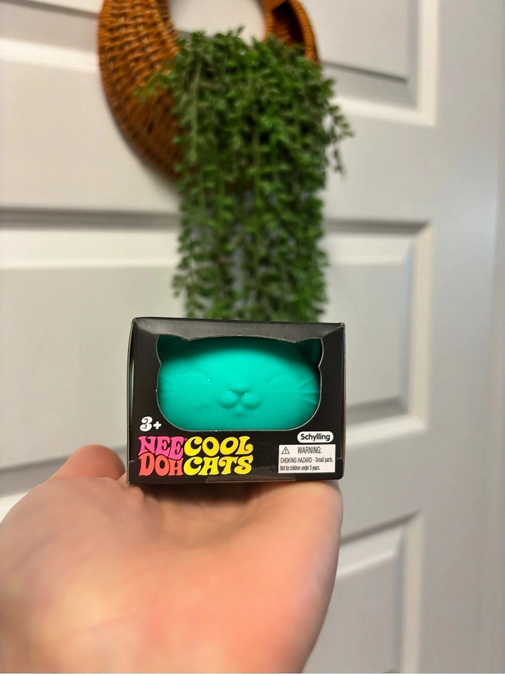 Schylling Needoh Cool Cats Green Stress Toy NWT teal Squishy